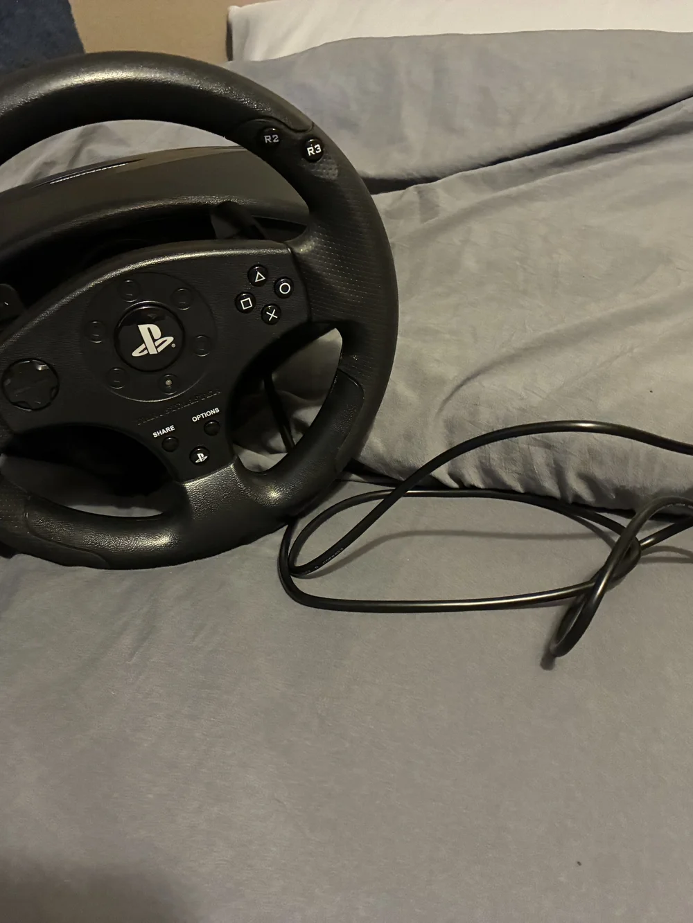 Sony Play Station T 80 Black Racing Wheel and Pedals Controller